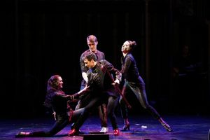 RICK FAUGNO (center) as Mandrake with L to R: KARLI DINARDO, ZACH COSSMAN and DANIELL Photo