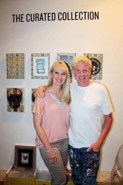 Sara Herbert-Galloway with artist Peter Tunney, from whom she recently commissioned a Photo