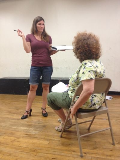 Kristen Gehling as Tallulah Bankhead with Laurie Sammeth as Dorothy Parker.  Photo