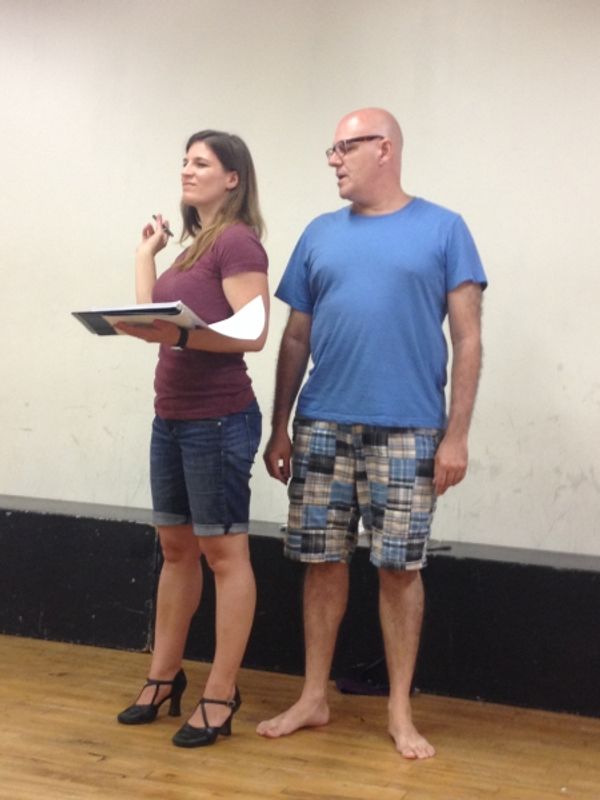 Kristen Gehling as Tallulah Bankhead and Orlando Iriarte as Joe Glaser. Photo