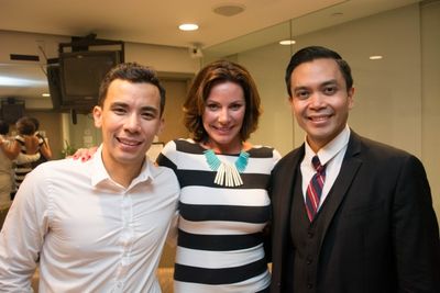 Countess Luann de Lesseps with Conrad Ricamora and Jose Llana Photo