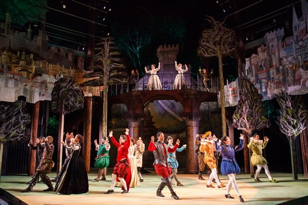 The cast of Shakespeare''s The Two Gentlemen of Verona, directed by Mark Lamos, Aug.  Photo