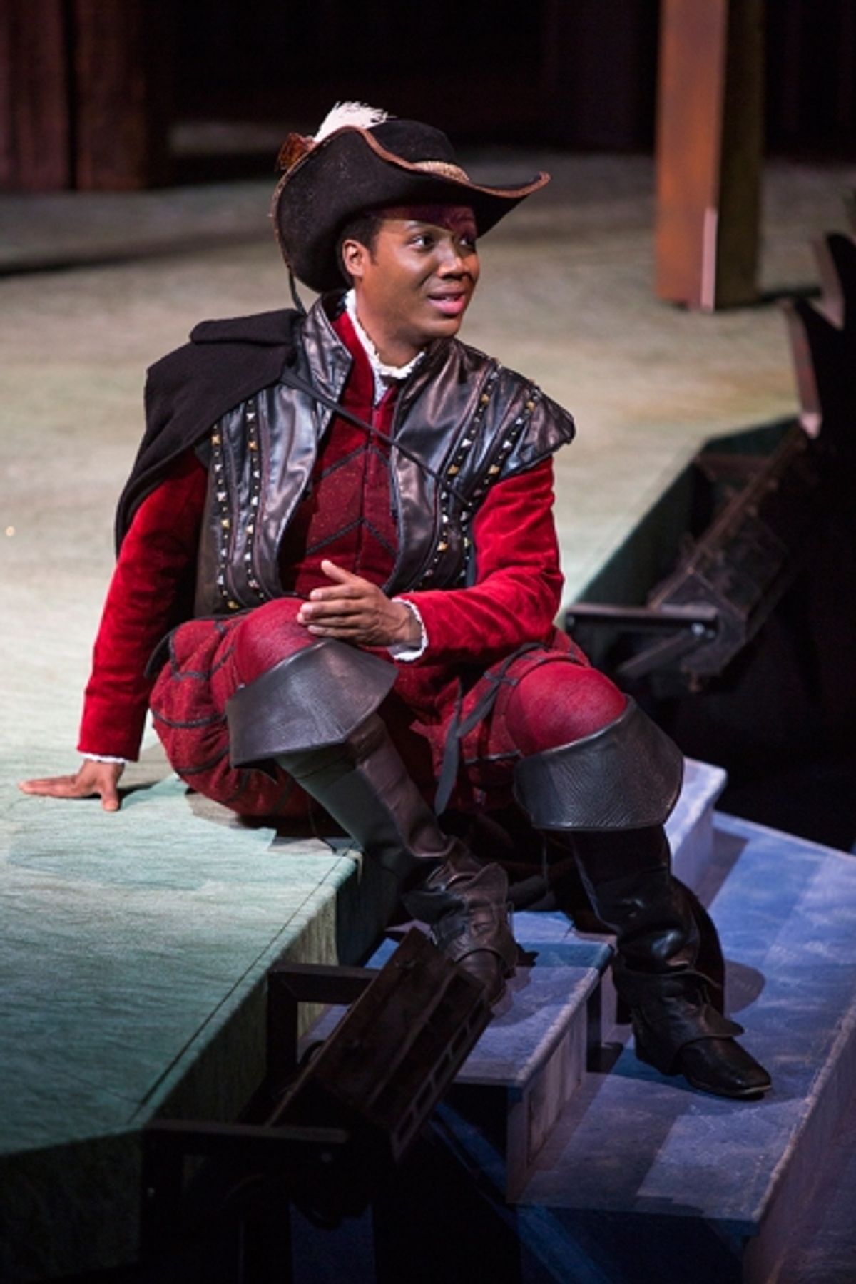 Hubert Point-Du Jour as Valentine in Shakespeare''s The Two Gentlemen of Verona, directed by Mark Lamos, Aug. 10 - Sept. 14, 2014 at The Old Globe. Photo by Jim Cox. at 