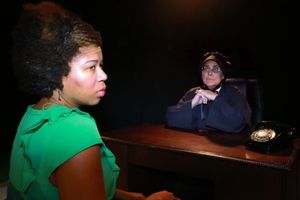 Shatara Hale as Mrs. Muller and Lisa Scholfield as Sister Aloysius @ BroadwayWorld Shatara Hale as Mrs. Muller and Lisa Scholfield as Sister Aloysius Photo