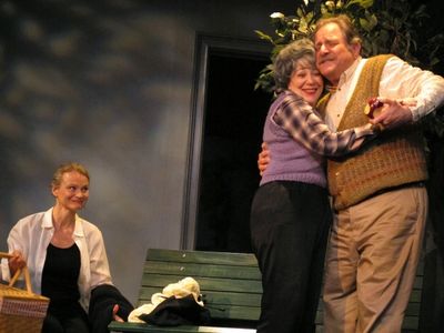 Alexis (Celia Schaefer) imagines picknicking with her parents (Gillien Goll and Bob A Photo