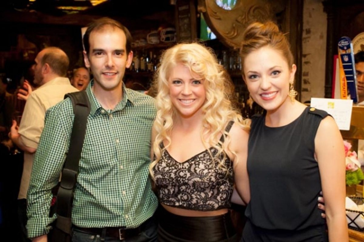 Marc Bruni, Erin Sullivan, and Laura Osnes at 