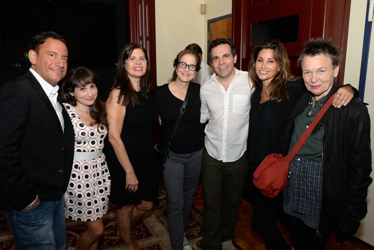 Eugene Pack, Lucy DeVito, Dayle Reyfel, Debra Winger, Mario Cantone, Gina Gershon, Laurie Anderson at 