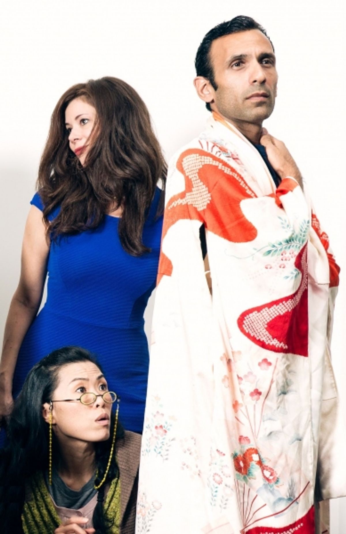 Vanessa Kai (kneeling), Francesca Day, Amir Darvish at 