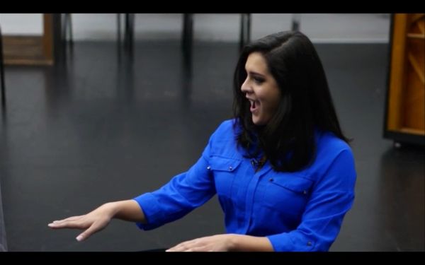 Student Laurel Smalley shakes the room with ''Take Me or Leave Me'' from RENT. Photo