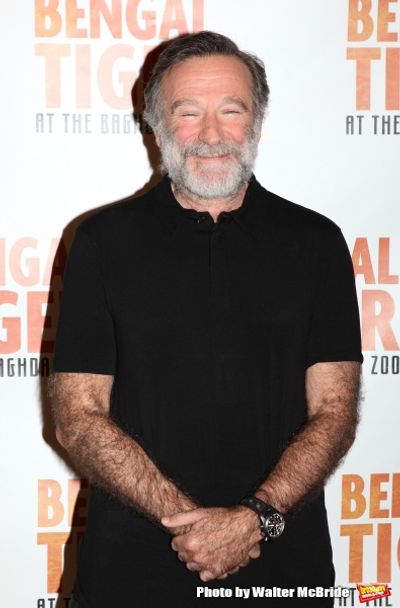 Robin Williams.attend the ''Bengal Tiger at The Baghdad Zoo'' Meet & Greet during Reh Photo