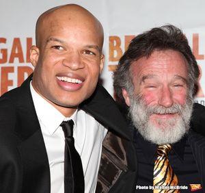 Glenn Davis & Robin Williams.attending the Broadway Opening Night After Party for ''B Photo