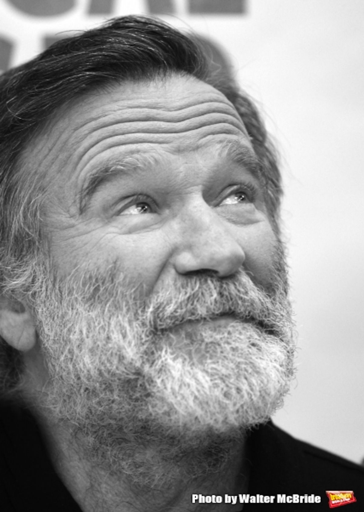 Robin Williams attend the ''Bengal Tiger at The Baghdad Zoo'' Meet & Greet during Rehearsals at The New 42nd Street Studios in New York City. at 