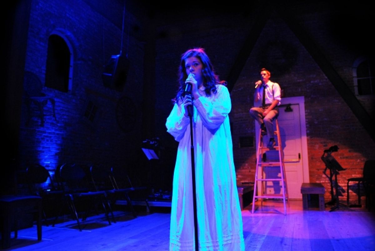 Emily Chelsea as Wendla and Nick Eiter as Melchior at 