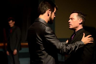 Dillon Medina as Brutus and Aaron Morris as Cassius Photo