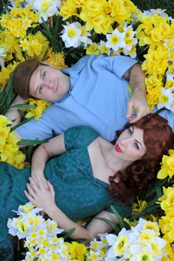 Elizabeth Santana as Sandra Bloom and Chris Janssen as Edward Bloom Photo