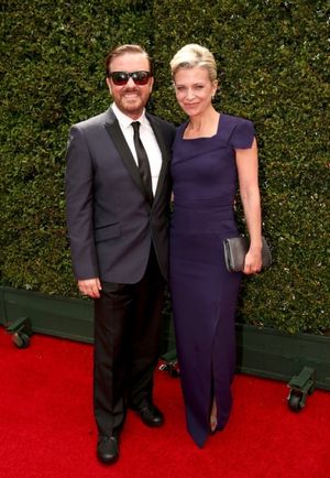 66th ANNUAL PRIMETIME EMMY AWARDS -- Pictured: (l-r) Actor/comedian Ricky Gervais and writer Jane Fallon arrive to the 66th Annual Primetime Emmy Awards held at the Nokia Theater on August 25, 2014 -- (Photo by: Christopher Polk/NBC) @ BroadwayWorld 66th ANNUAL PRIMETIME EMMY AWARDS -- Pictured: (l-r) Actor/comedian Ricky Gervais and Photo