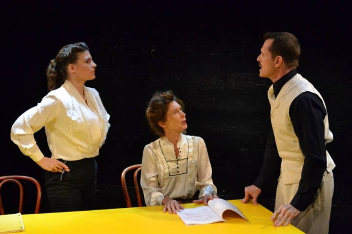 Kristen Gehling as Margo Jones, original director of ''The Glass Menagerie'', with PennyLynn White as Laurette Taylor and Paul Thomas Ryan as Tennessee Williams at 