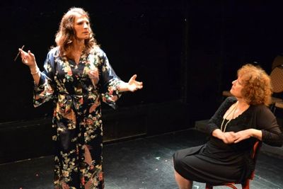 Kristen Gehling as Tallulah Bankhead with Laurie Sammeth as Dorothy Parker Photo