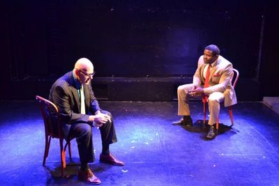 Ron Denson as Louis McKay and Orlando Iriarte as Joe Glaser Photo