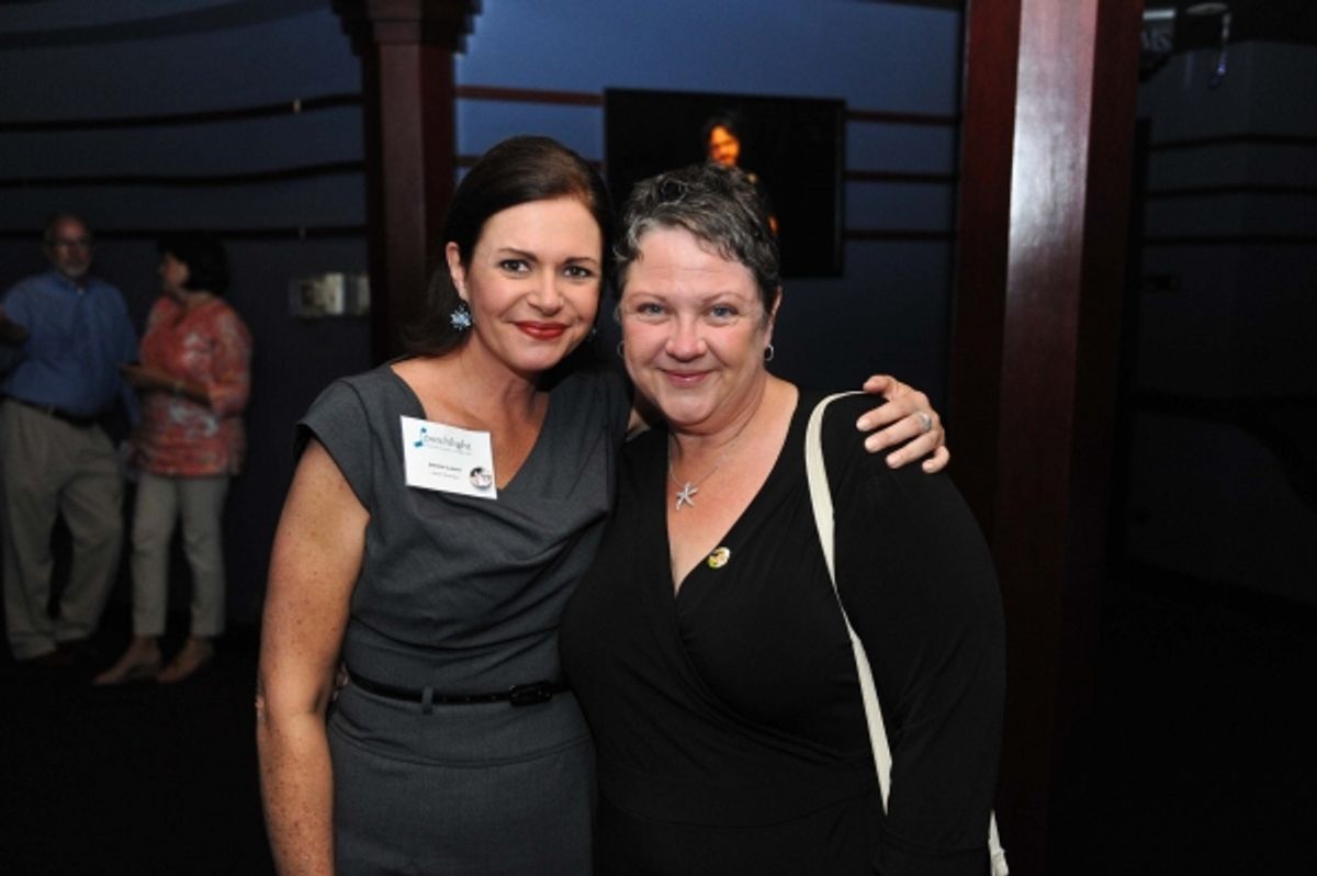 Board President Jeannie Lukow and Porchlight Music Theatre Founding Artistic Director Jill Moore at 