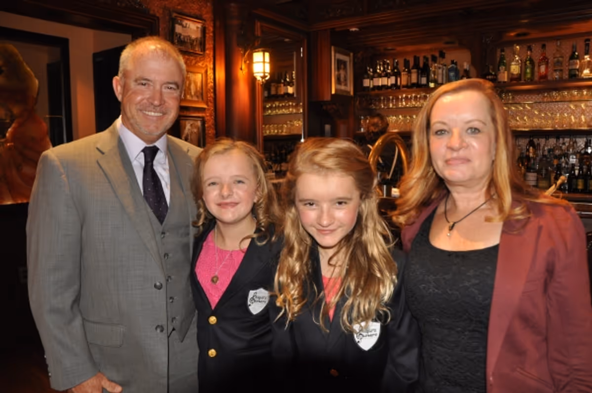 Millie Shapiro, Abigail Shapiro and their parents at 