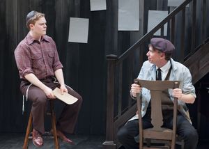 Alex Weisman, left) is taught about painting and art by the renowned Jacob Kahn (Lawrence Grimm @ BroadwayWorld Alex Weisman, left) is taught about painting and art by the renowned Jacob Kahn (Lawr Photo