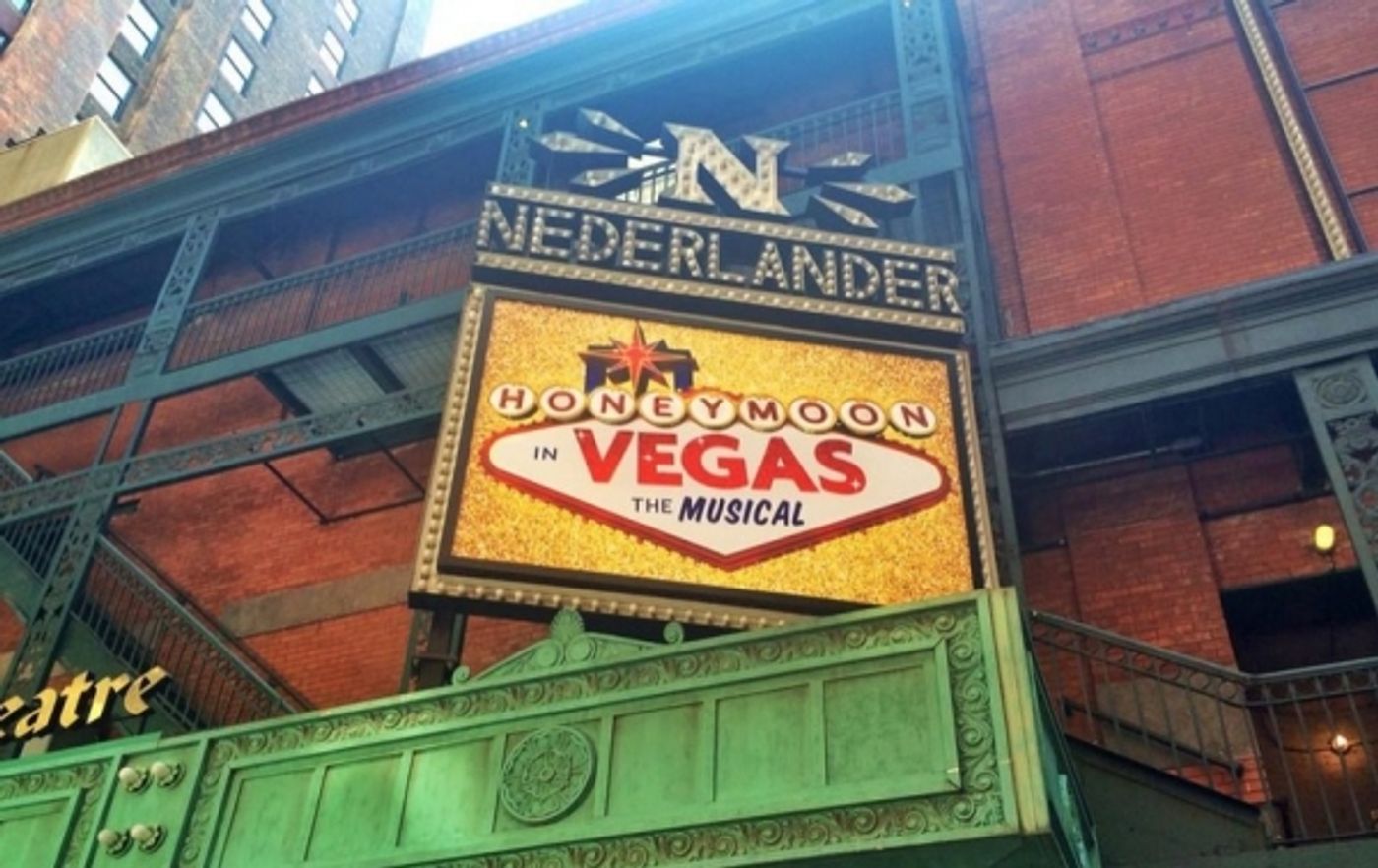 Photo Flash: Tony Danza Tweets First Look at HONEYMOON IN VEGAS Marquee!  Image