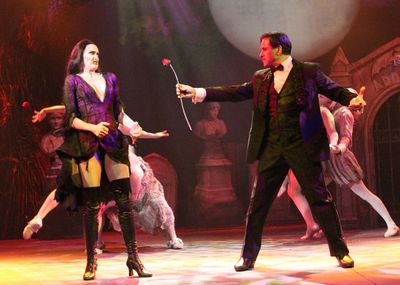 Rachael de Benedet (Morticia) and David Engel (Gomez) Photo