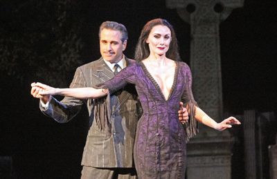 David Engel (Gomez) and Rachel de Benedet (Morticia). Photo