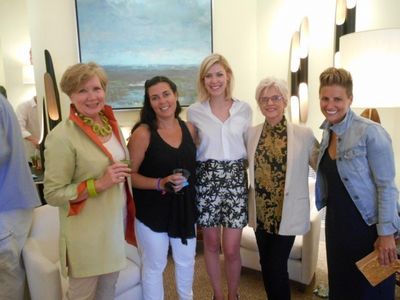 Elizabeth Hagins, Jen Koen,  Elizabeth Brown, artist Linda Fantuzzo, Rachel Rodin Photo