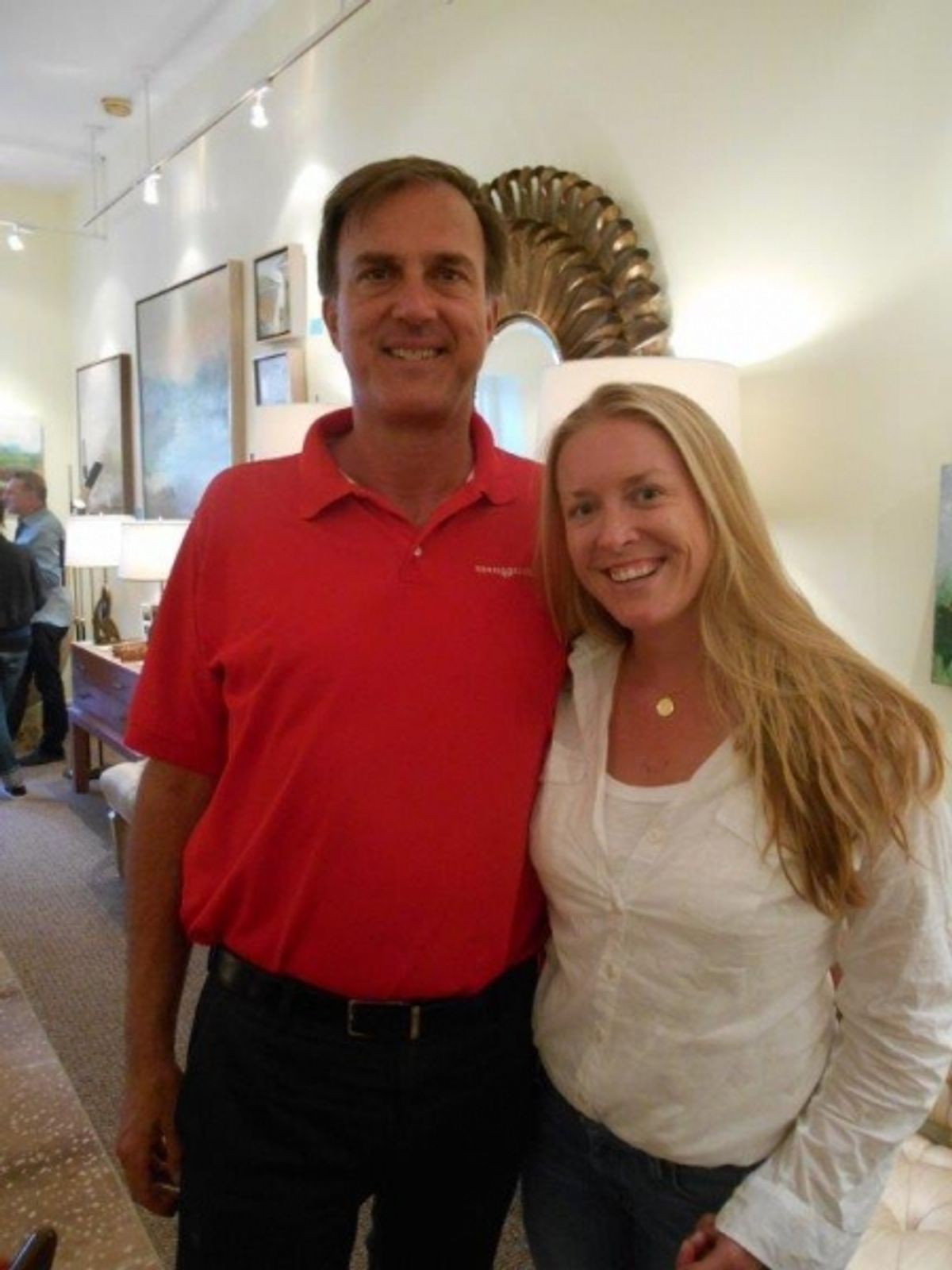 Chris Luke and Elissa Coughlin at Hagins & Mortimer Design Welcomes Low Country Plein Air Painter Linda Fantuzzo