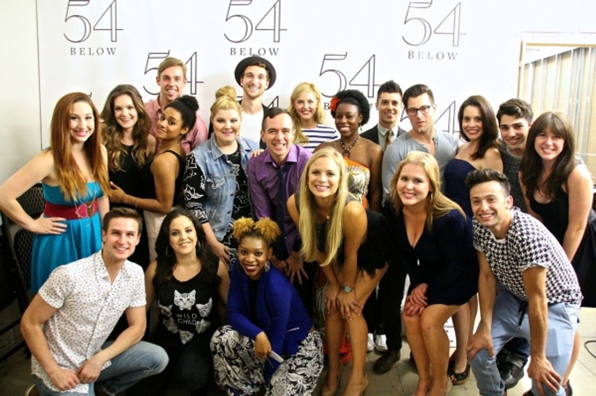 The cast of sMASHed UP, with music director Benjamin Rauhala. at 