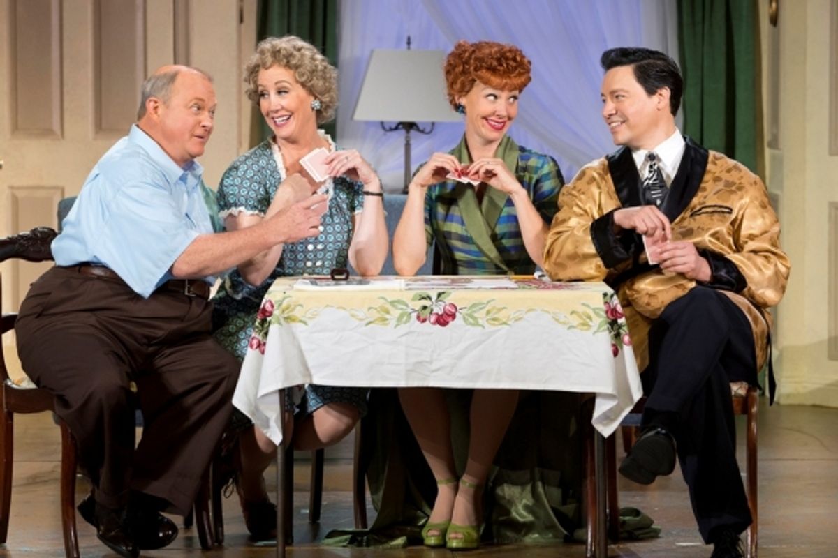 Kevin Remington (Fred), Joanna Daniels (Ethel), Sirena Irwin (Lucy), and Bill Mendieta (Ricky)  at 