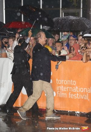 Bill Murray meets fans in the rain  Photo