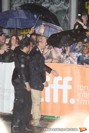Bill Murray meets fans in the rain  Photo