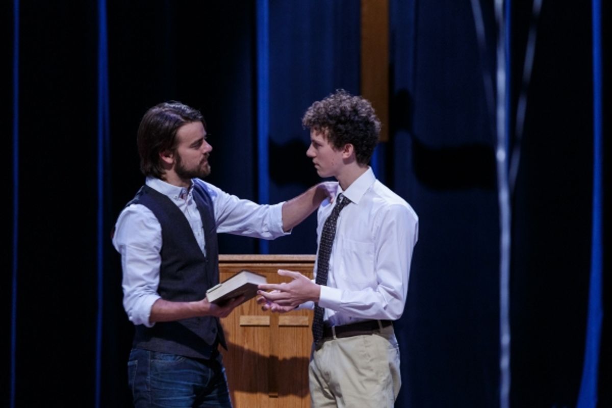 Ian Littleworth (left) as Luke and Austyn Myers as Matt at 