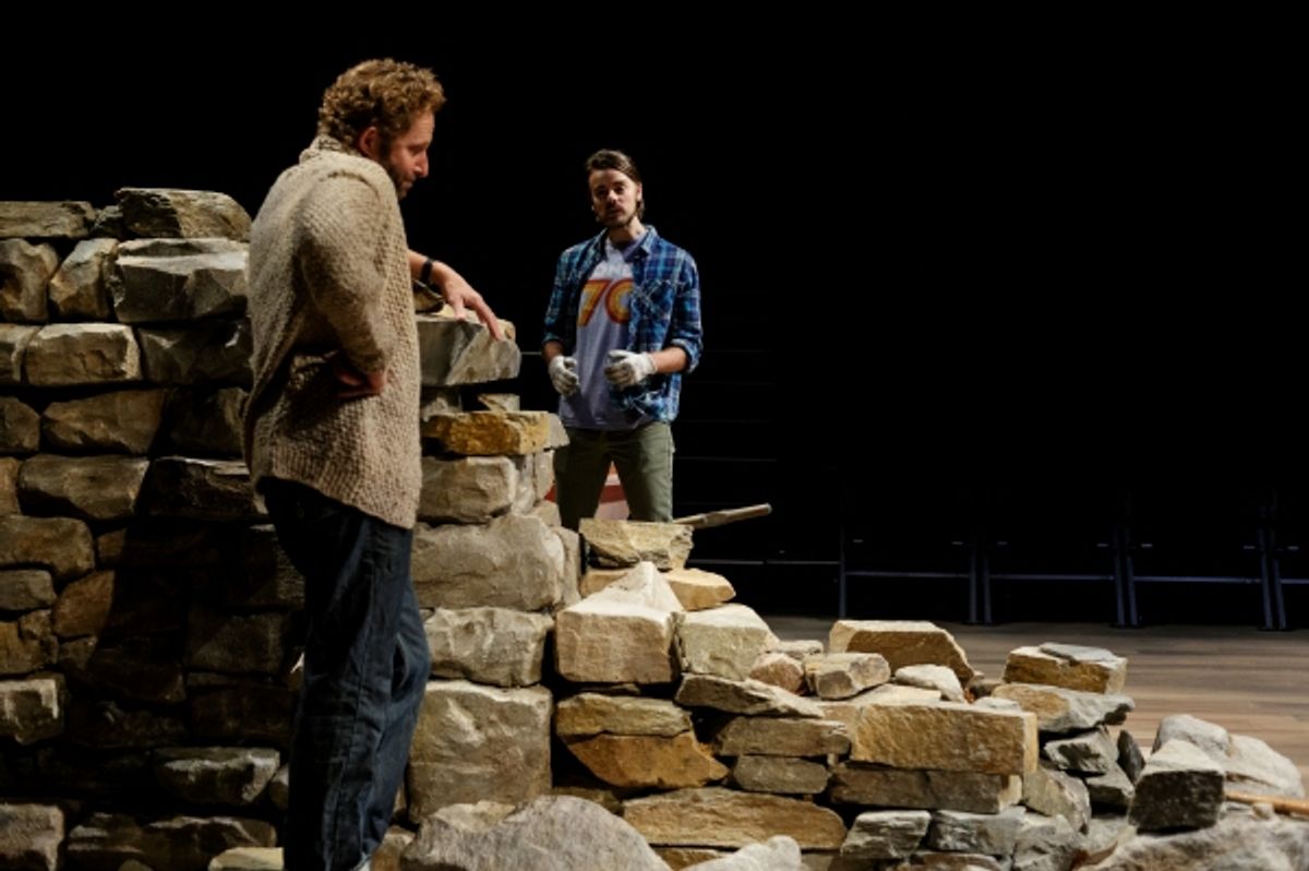 Todd Weeks (left) as Ã¢â‚¬Å“DanielÃ¢â‚¬Â and Ian Littleworth as Luke in Katie Sapper as Crystal at 