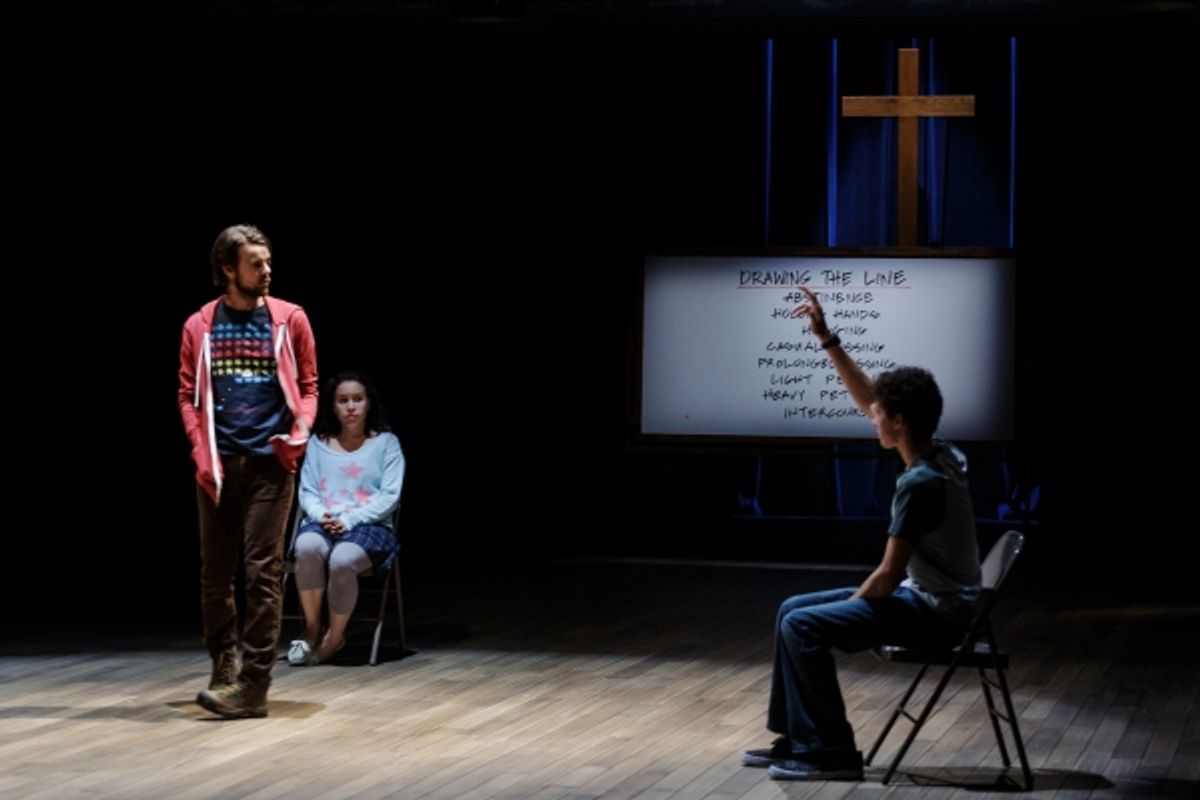 Ian Littleworth as Luke, Cristina Gerla as Ã¢â‚¬Å“KatieÃ¢â‚¬Â and Austyn Myers as Matt and Katie Sapper as Crystal at 