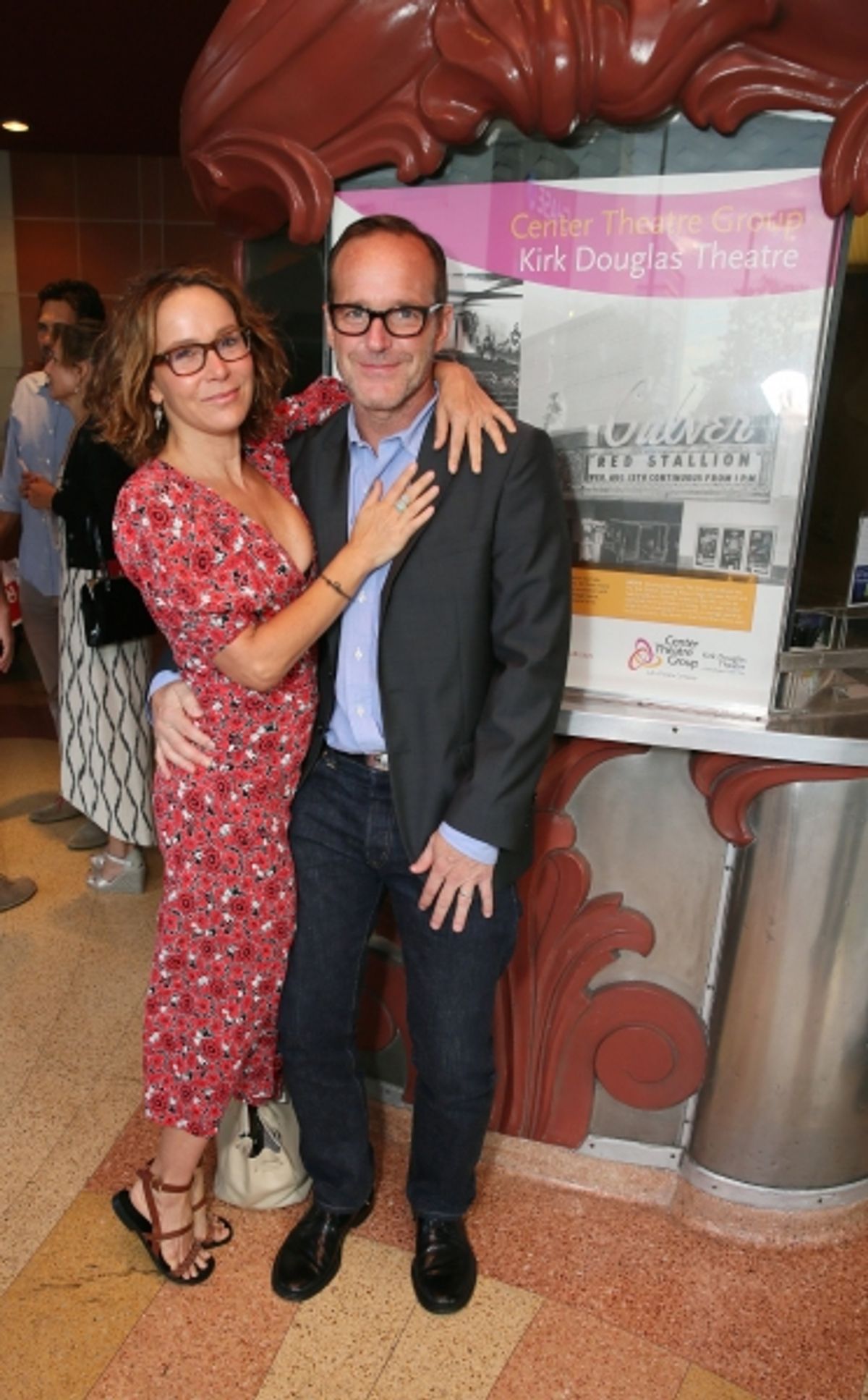 Actors Jennifer Grey and Clark Gregg at 