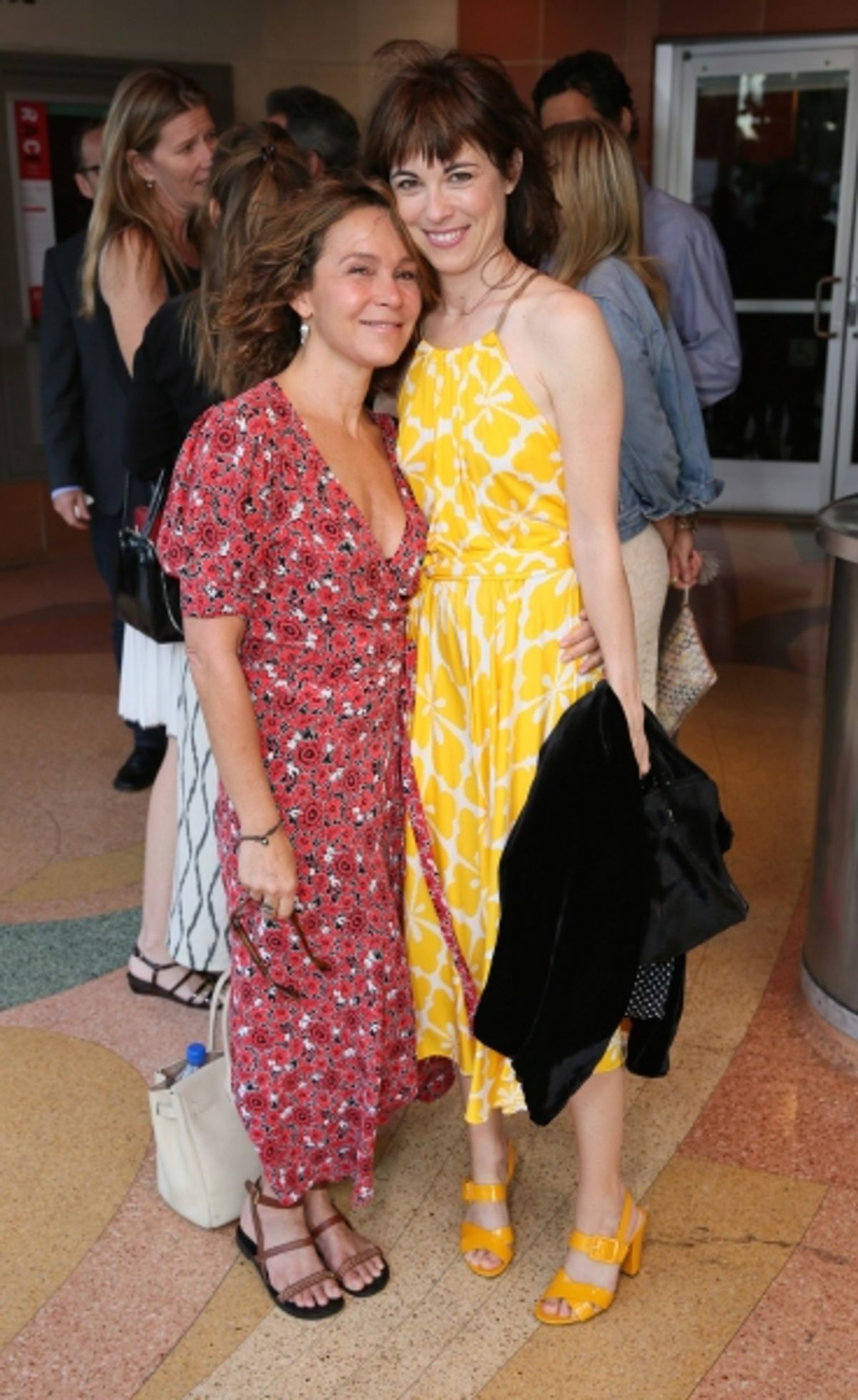 Actresses Jennifer Grey and Rebecca Pidgeon at 