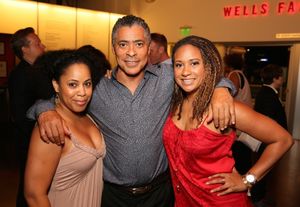 Lynn Wactor, cast member Dominic Hoffman and  actress Tracie Thoms Photo