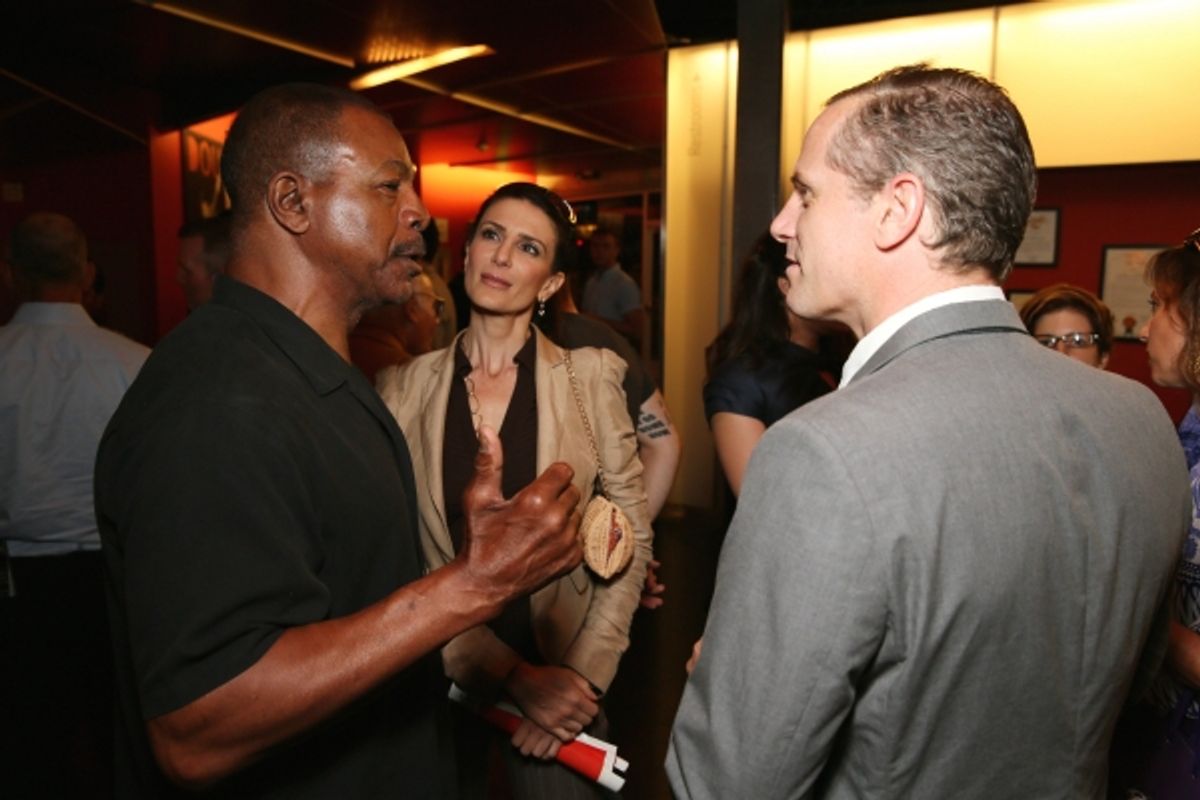Actor Carl Weathers, actress Christine Kludjian and cast member Jonno Roberts at 