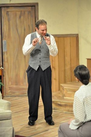 (L to R) MATT GARRY (Lombard) and JULIE SEIBOLD (Vera) Photo