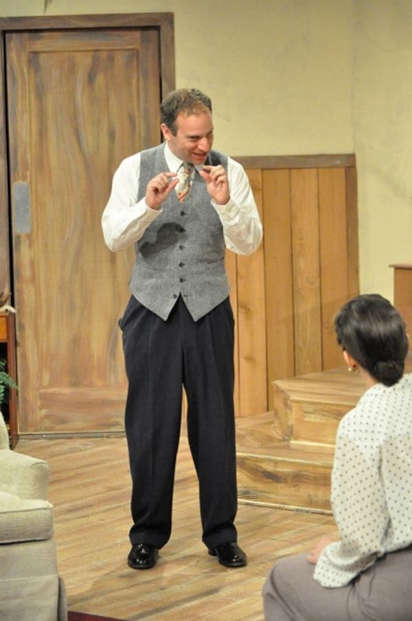 (L to R) MATT GARRY (Lombard) and JULIE SEIBOLD (Vera) Photo