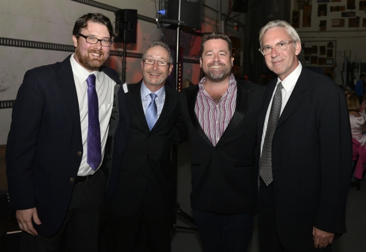 Playwright Todd Kreidler, Huntington Theatre Company Managing Director Michael Maso, Huntington Theatre Company Artistic Director Peter DuBois, and Director David Esbjornson at 