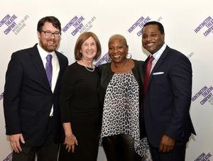 Playwright Todd Kreidler, his mother Sue Kreidler, mother and manager Pamela Warner, and Malcolm-Jamal Warner (Dr. John Prentice) @ BroadwayWorld Playwright Todd Kreidler, his mother Sue Kreidler, mother and manager Pamela Warner, Photo