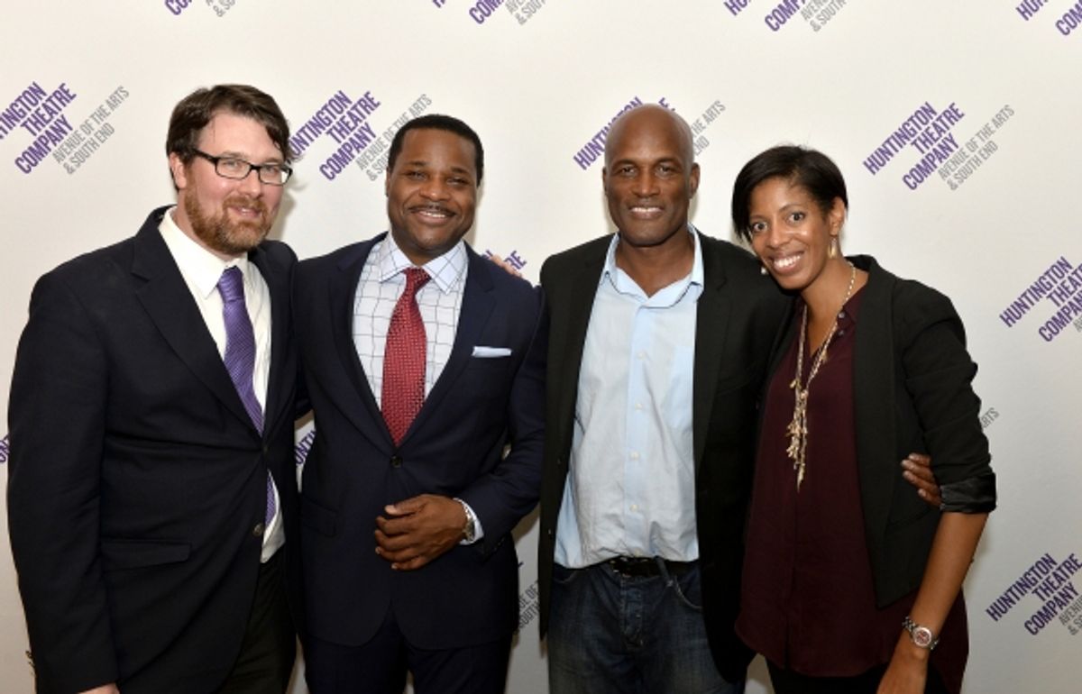 Playwright Todd Kreidler, Malcolm-Jamal Warner (Dr. John Prentice), Broadway director Kenny Leon (STICK FLY, A RAISIN IN THE SUN), and Playwright Lydia R. Diamond (STICK FLY, SMART PEOPLE) at 