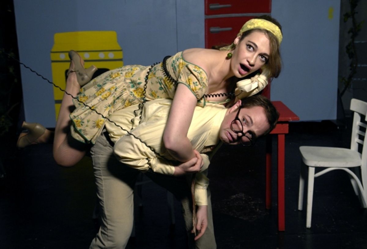 Lauren Hoffmeier and james Parks in OUT THE WINDOW at 