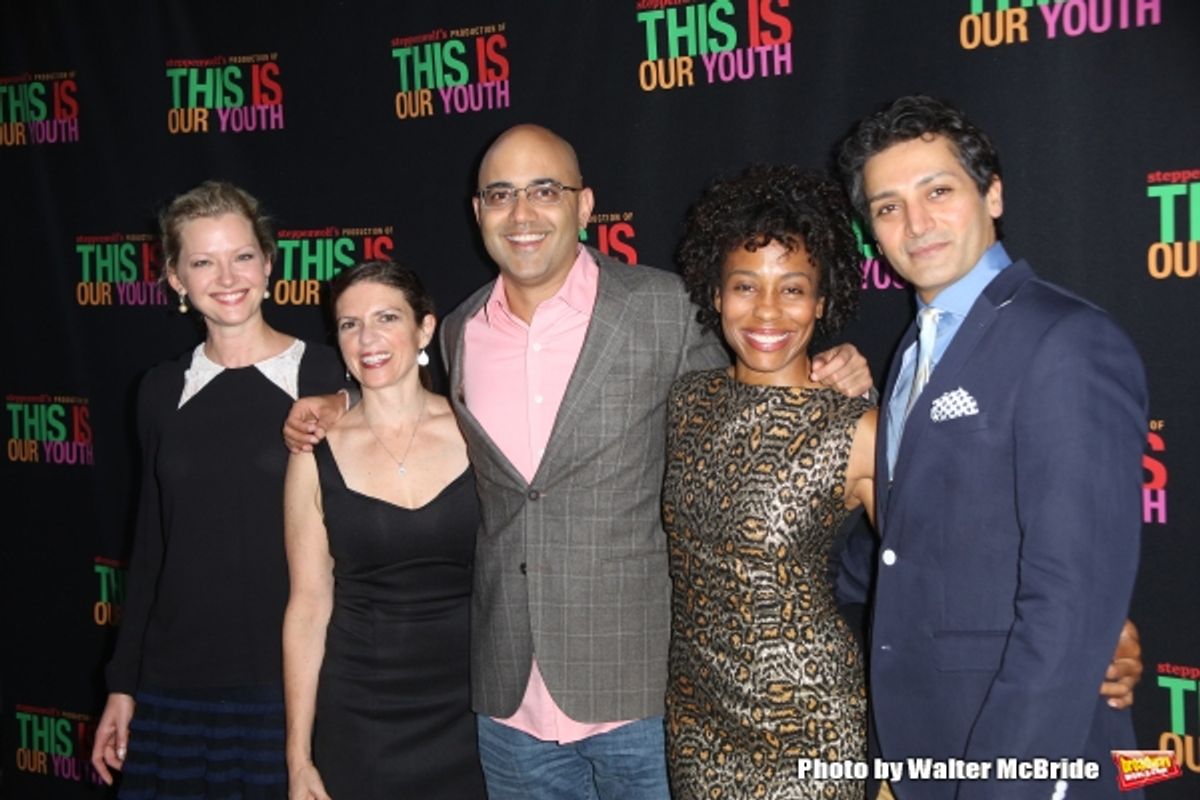 Gretchen Mol, Kimberly Senior, Ayad Akhtar, Karen Pittman and Hari Dhillon from the play '' Disgraced''  at 