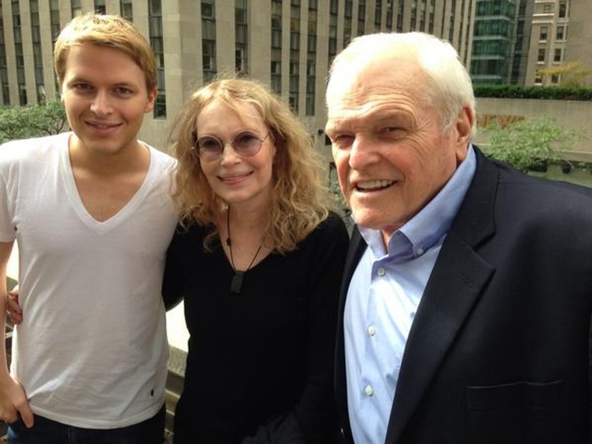 Ronan Farrow, Mia Farrow, Brian Dennehy  at 
